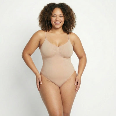 VEA – Naadloze Spaghetti Strap Bodysuit met Zachte Shaping